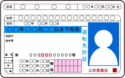 運転免許証の見本画像
