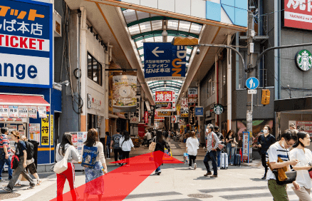 御堂筋線なんば駅からの道順-5