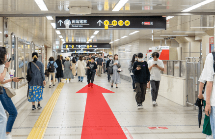 近鉄・阪神線 大阪難波駅からの道順04