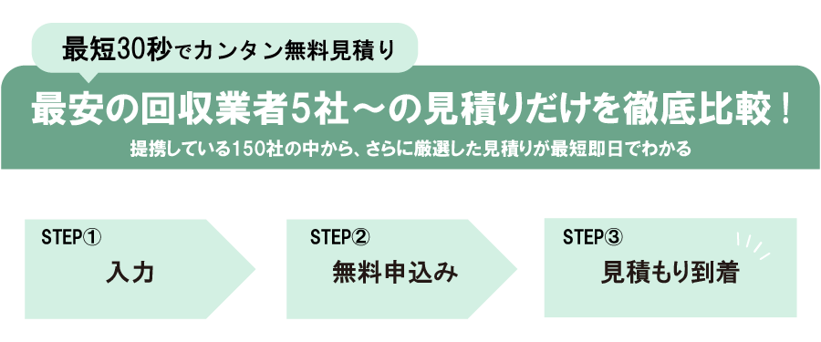 最安の回収業者5社～の見積りだけを徹底比較!