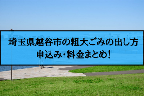 越谷市 粗大ごみ 出し方