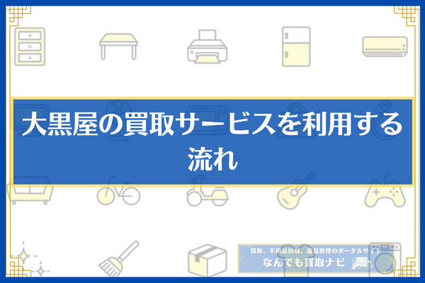 大黒屋の買取サービスを利用する流れ◯ステップ