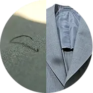 ホツレ・古い物・ネーム付き状態の例