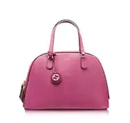 グッチレザートップハンドルバッグ