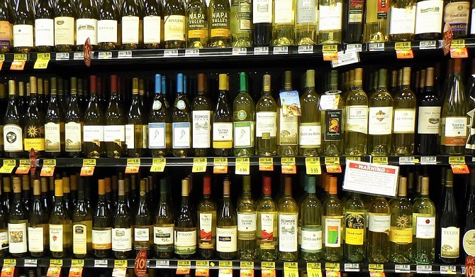 カリフォルニアワインの棚