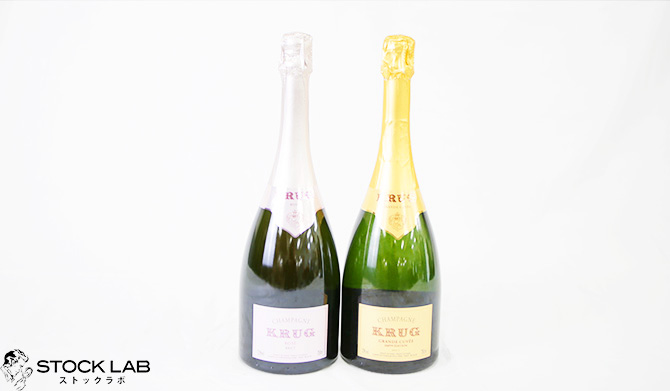 並ぶクリュッグのボトル