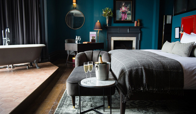 シャンパンが置いてある部屋