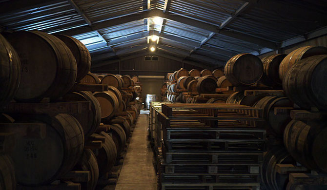 熟成されるウイスキー