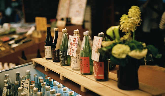 並べられている日本酒たち