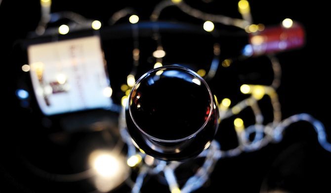 上から見たワイングラス