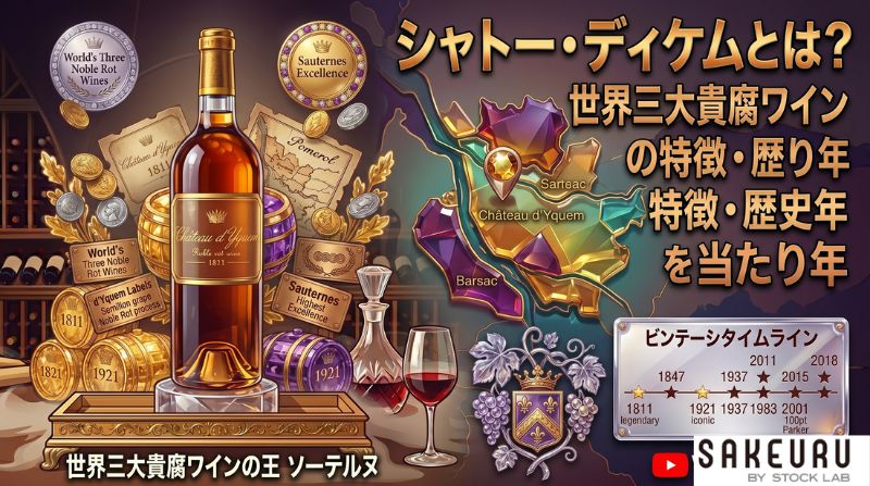 シャトー・ディケムとは？世界三大貴腐ワインの特徴・歴史・当たり年を解
